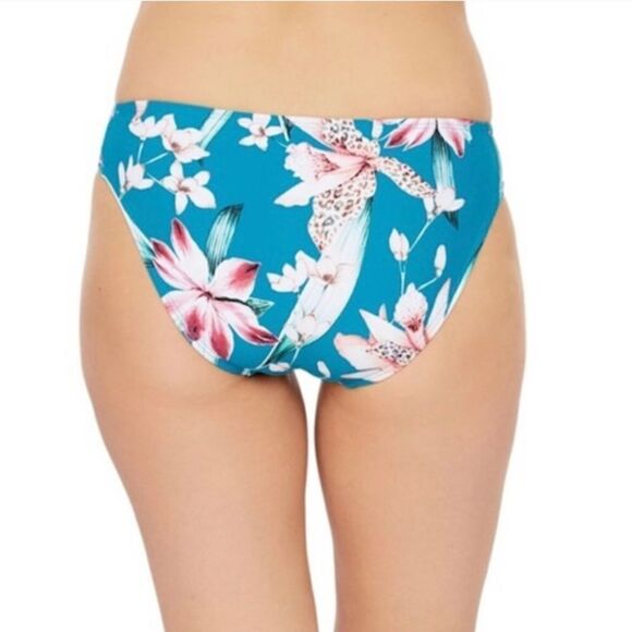 NWT LA Blanca Teal Floral Hipster Bikini Bottoms Multiple Sizes - Picture 2 of 9